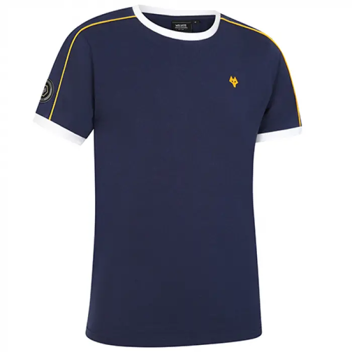 Wolverhampton Wanderers Shirt Store | Terrace Ringer T-Shirt -Navy Collection Wolverhampton Wanderers Official Gear
